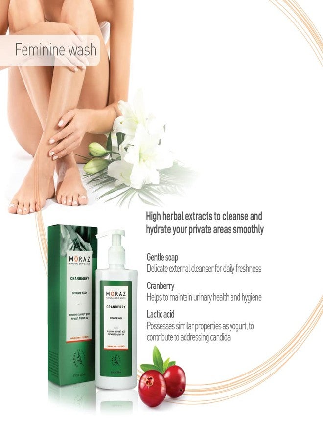 Moraz Intimate Wash For Women - Herbal Intimate Wash with Cranberry Extract and Lactic Acid, For Daily Use, 8.5 FL.OZ - Image 3